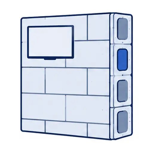 Schematic: Concrete block (garage, backyard wall, retaining wall)