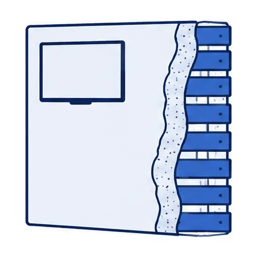 Schematic: Plaster over lath or early drywall (1950s–60s single-story homes)
