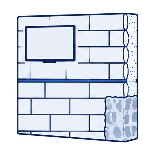 Schematic: Brick, stone or ledger stone (fireplace and feature walls)