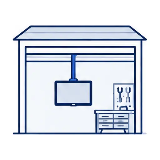 Schematic icon: Garage TV Mounting