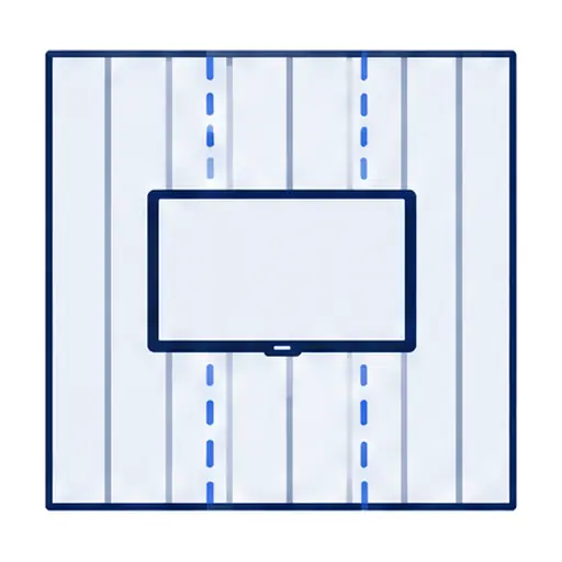 Schematic icon: Paneled Den TV Mounting