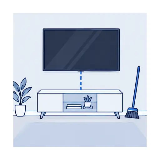 Illustration: step 4 — Hang, test, tidy